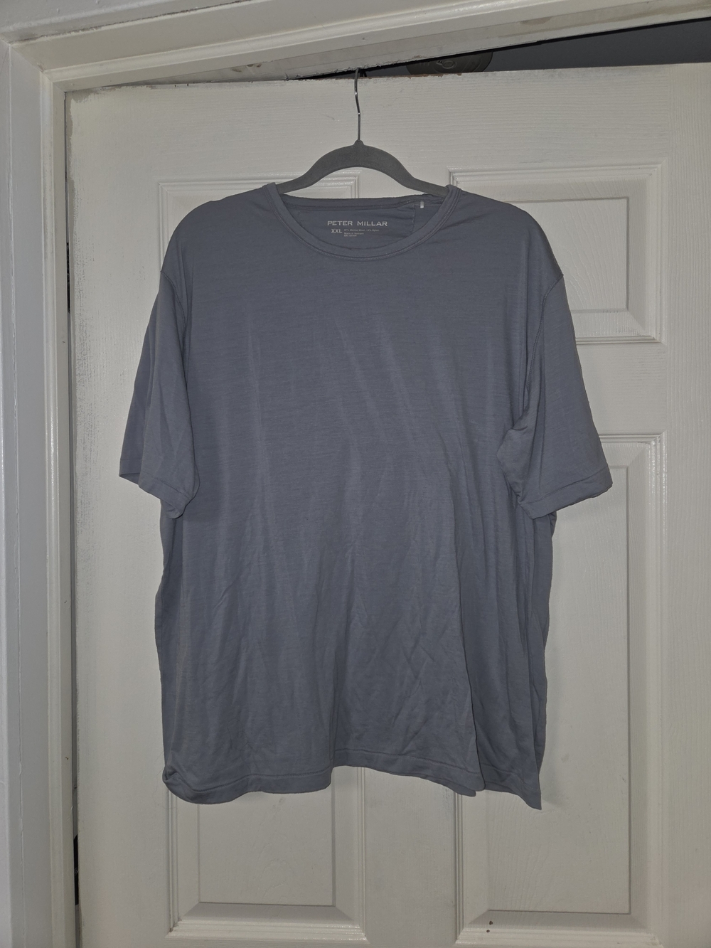 Peter Millar Mens Xxl Gray Excursionist Flex Performance-Merino Tee